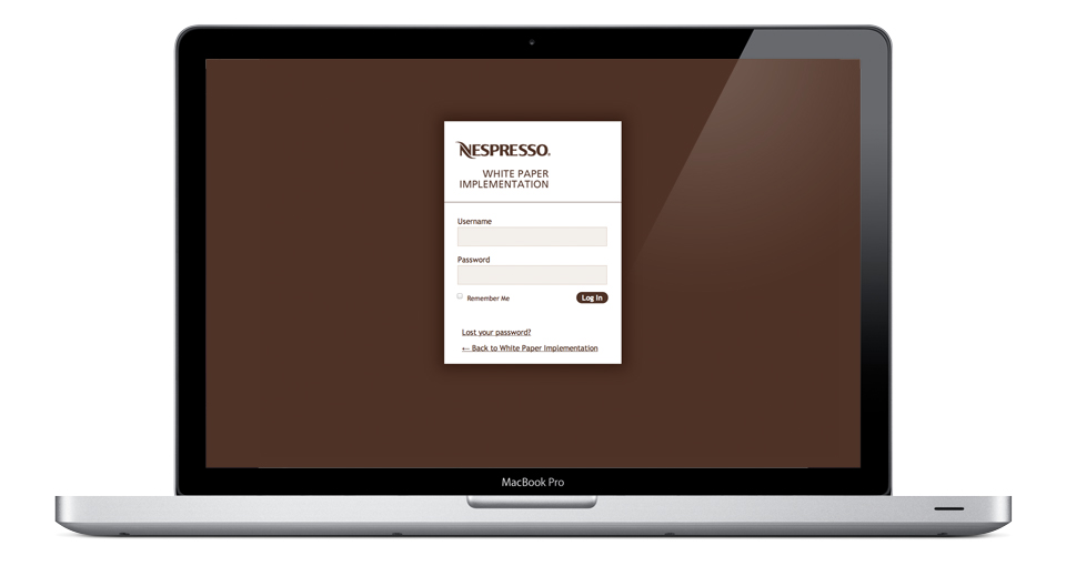 Page login de la plateforme