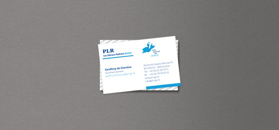 Corporate Identity d'un parti politique 11 Cartes de visites