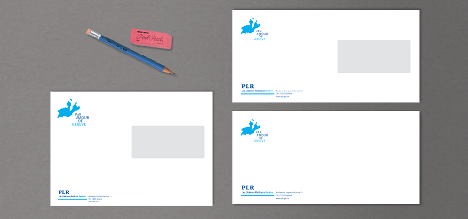 Corporate Identity d'un parti politique 8 Visuel des enveloppes