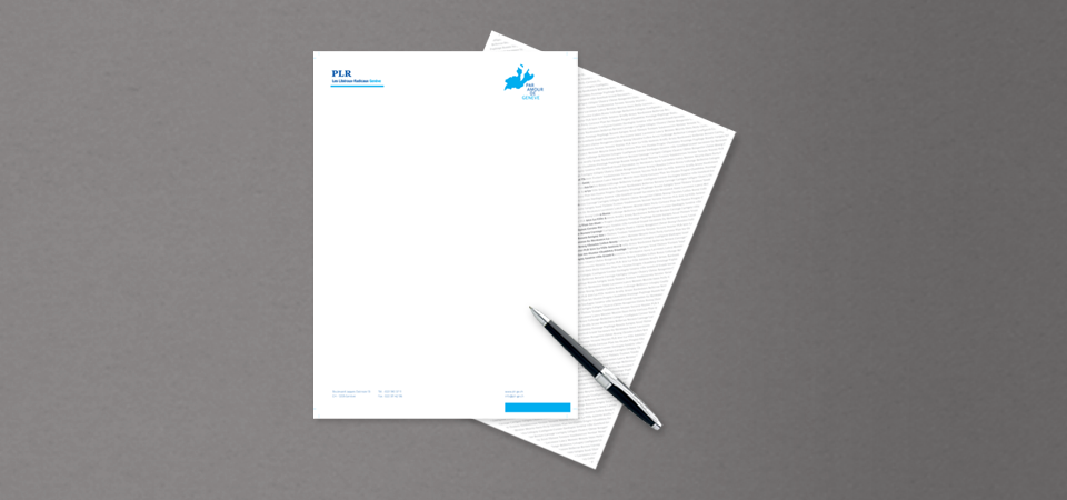 Corporate Identity d'un parti politique 7 Visuel du papier à lettre