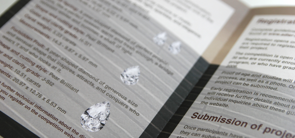 Concours de design de bijoux 6 Intérieur de la brochure