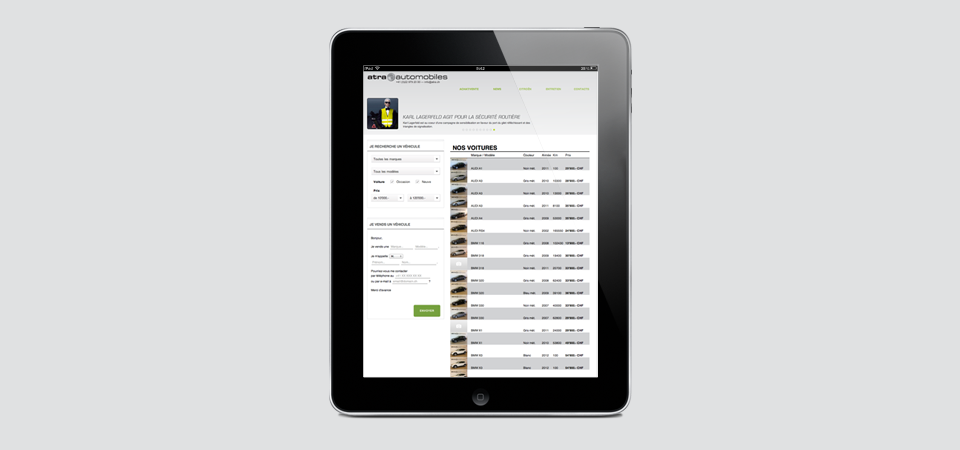 Fonction instant search sur un site internet 6 Instant search sur le site internet sur tablette