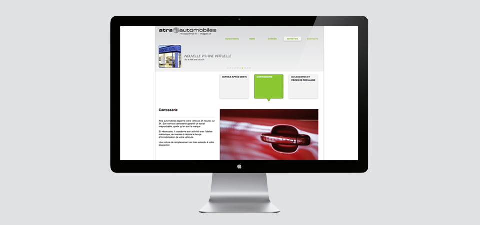 Fonction instant search sur un site internet 1 Aperçu du site internet sur ordinateur