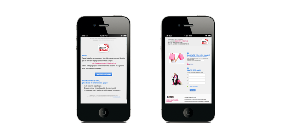 Concours en ligne 9 Visuel du concours en ligne sur smartphone