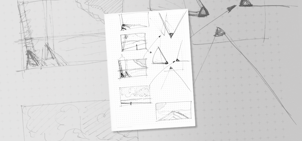 croquis de l'animation du site internet