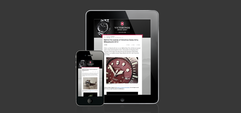 Un Storify pour Victorinox 3 Visuel de Storify sur iPad
