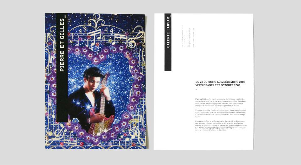 Flyer sur l'ouverture de la galerie
