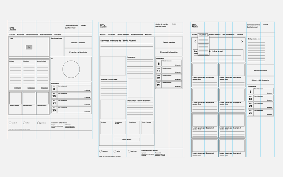 Identité Générative et site web 14 wireframes du site internet