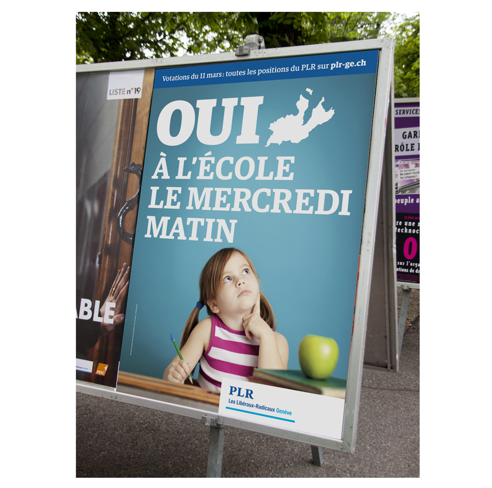 Affichage politique suisse 4 Visuel d'une affiche PLR