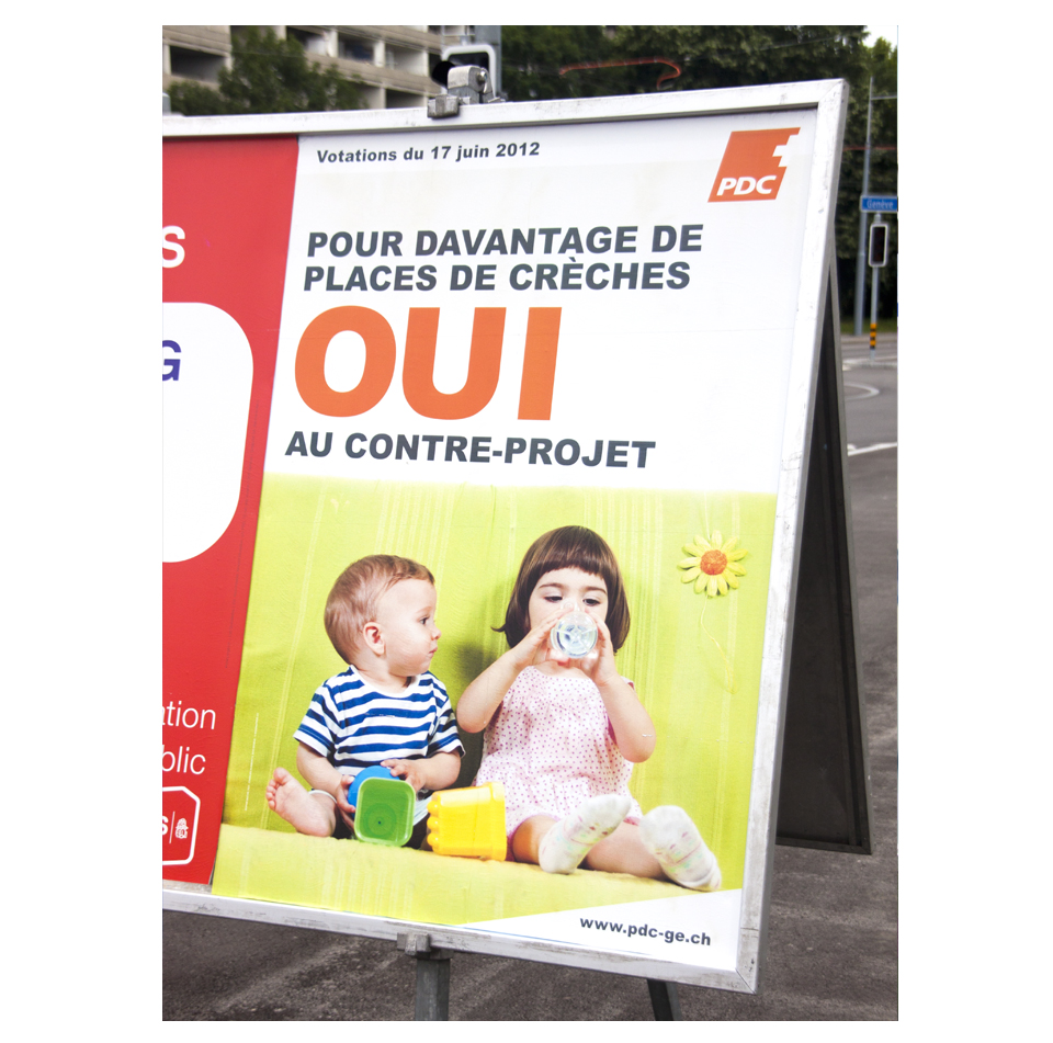 Affichage politique suisse 2 Visuel d'une affiche PDC