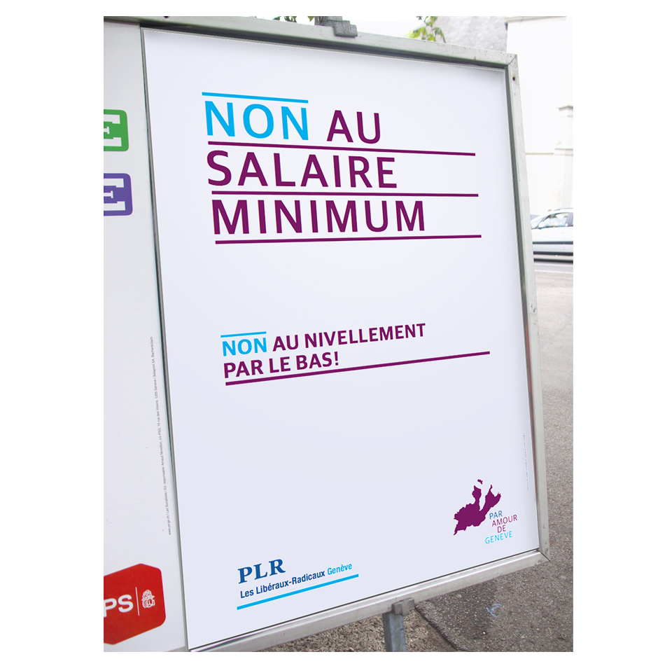 Affichage politique suisse 6 Visuel d'une affiche PLR
