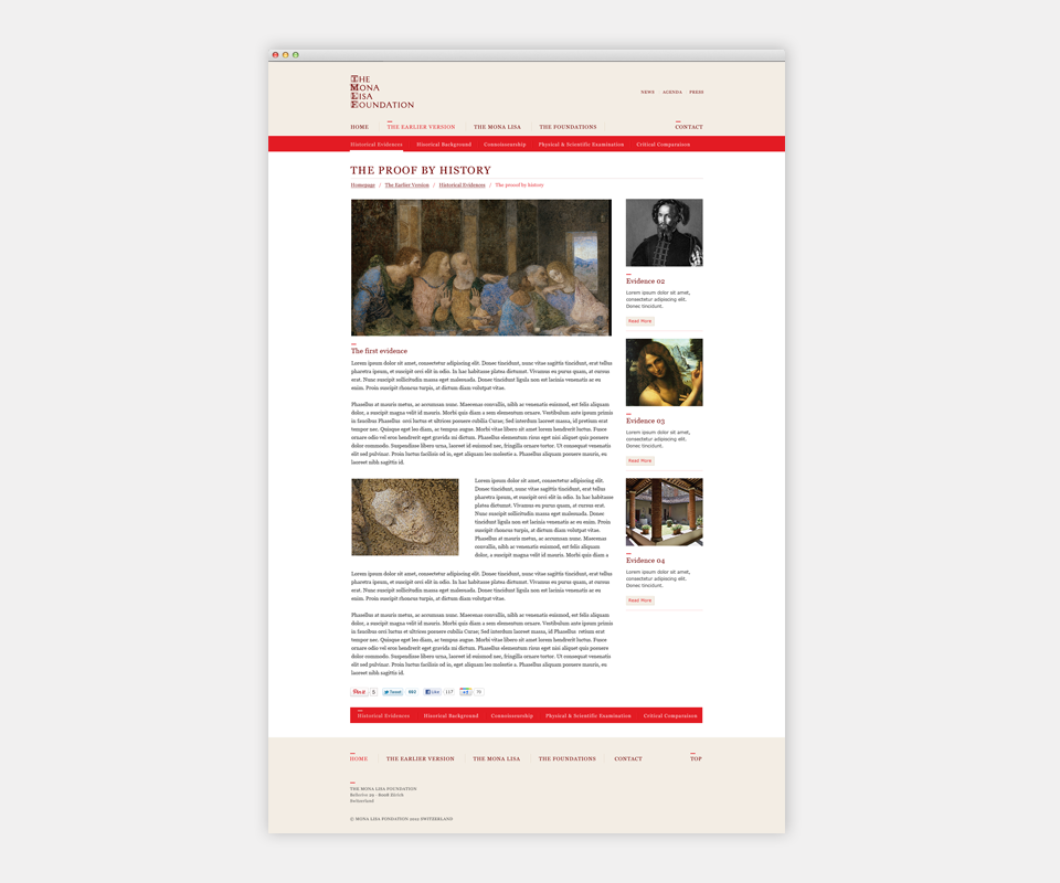 Stratégie « Earlier Mona Lisa » 10 Visuel du contenu du site internet