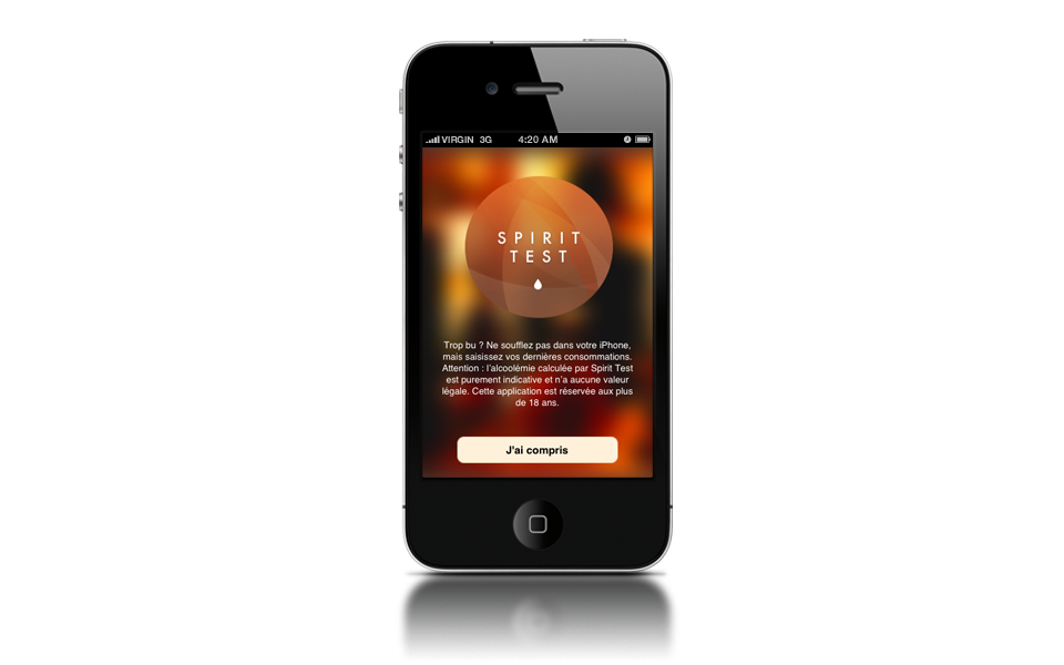 Application iPhone & Android 1 Page d'accueil de l'application