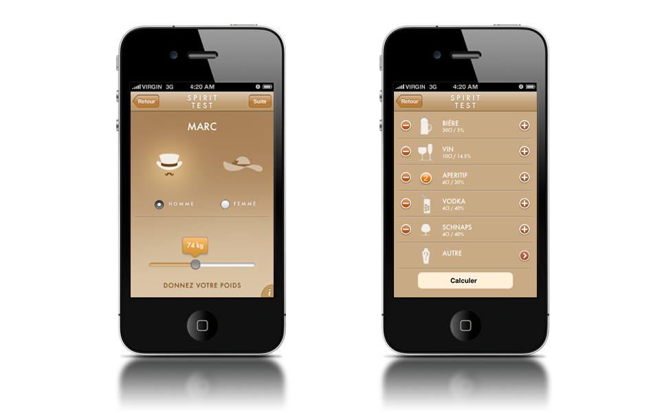 Application iPhone & Android 2 Paramètres de l'Application