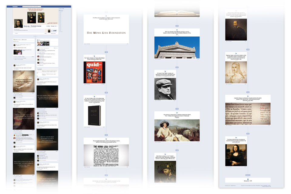 Stratégie « Earlier Mona Lisa » 12 Visuel de la timeline de la Fondation sur Facebook