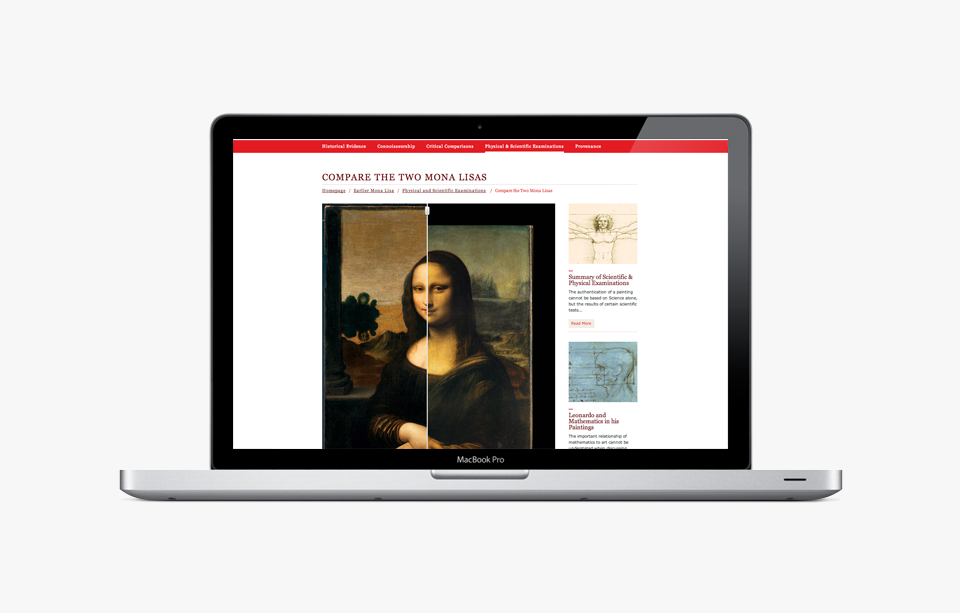 Stratégie « Earlier Mona Lisa » 7 Visuel d'une animation sur le site internet