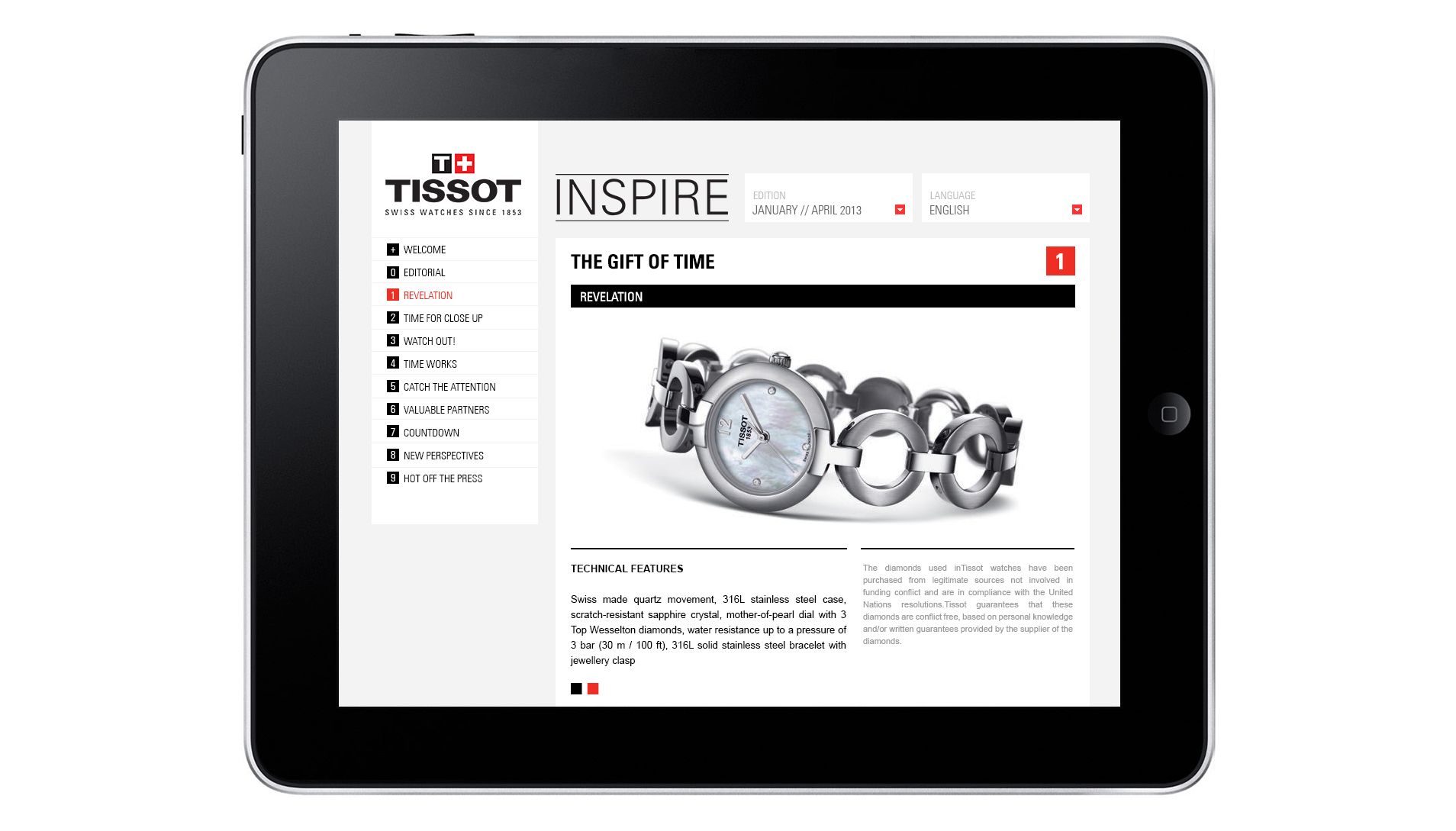 Inspire magazine en ligne 2 Visuel du magazine en ligne sur tablette