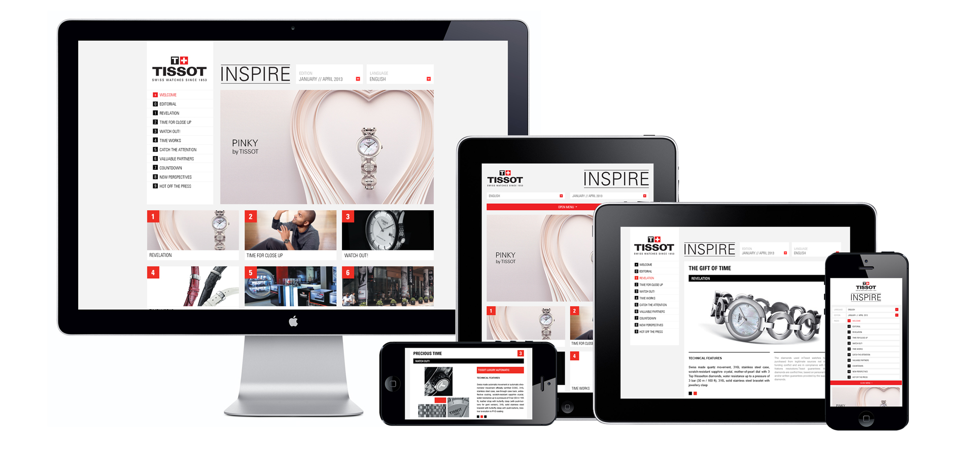 Inspire magazine en ligne 1 Visuel de la responsivité du magazine en ligne