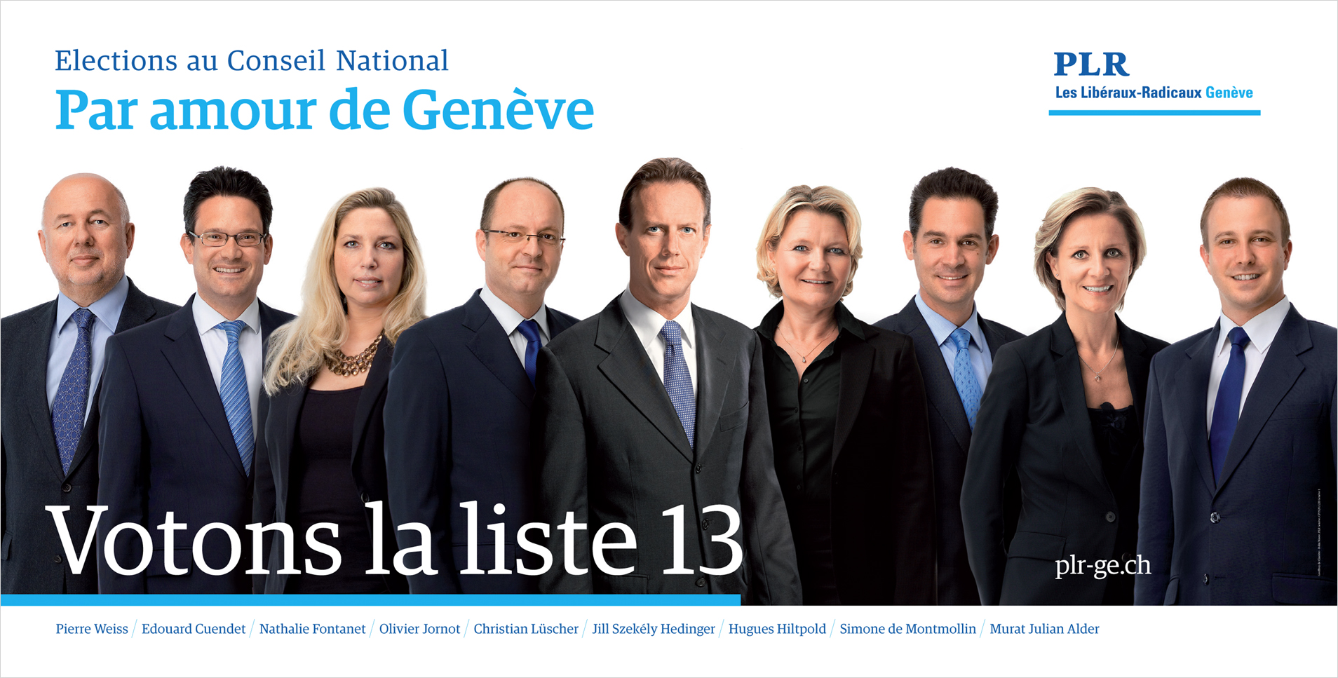 Campagne d'affichage pour un parti politique 1 Affiche avec tous le parti