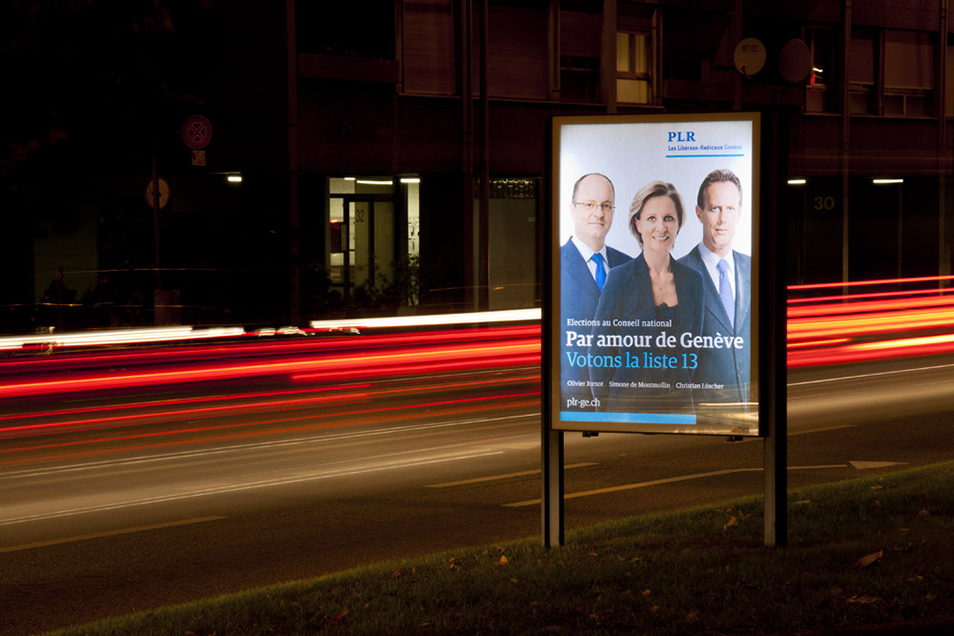 Campagne d'affichage pour un parti politique 4 Affiche de nuit