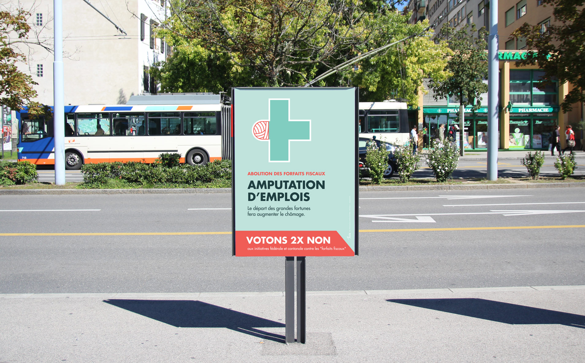 Campagne Politique - NON à l'initiative pour l'abolition des forfaits fiscaux 4 Affiche campagne politique