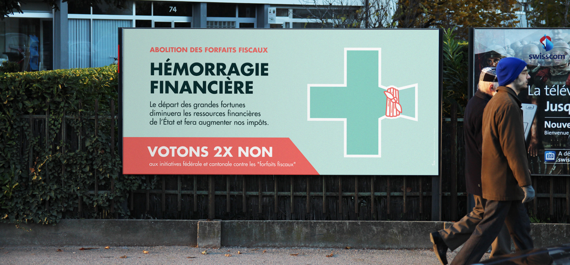 Campagne Politique - NON à l'initiative pour l'abolition des forfaits fiscaux 5 Affiche campagne politique