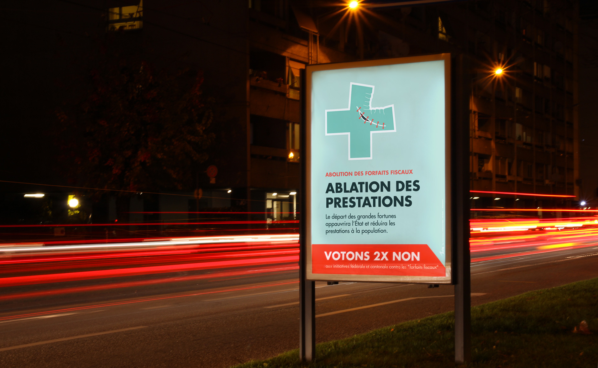 Campagne Politique - NON à l'initiative pour l'abolition des forfaits fiscaux 6 Affiche campagne politique