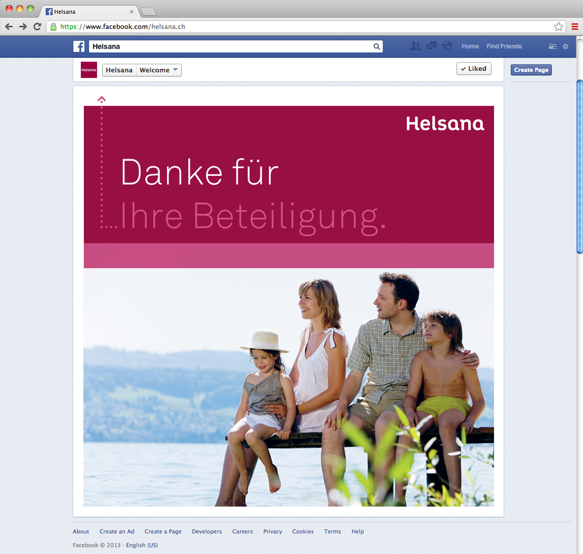 Stratégie Réseaux Sociaux 4 Home de Helsana sur Facebook