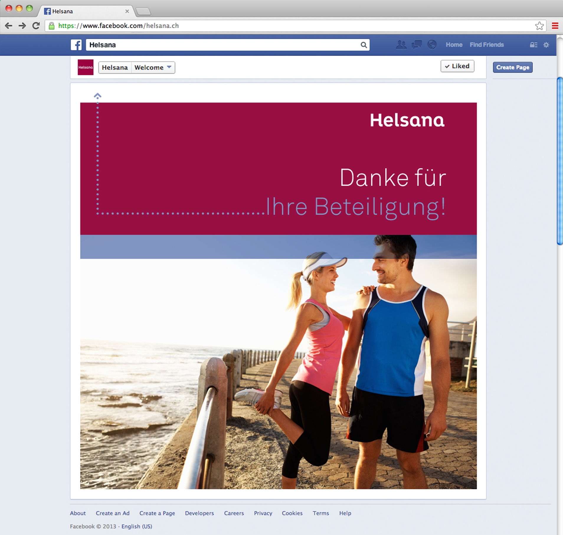 Stratégie Réseaux Sociaux 6 Home de Helsana sur Facebook