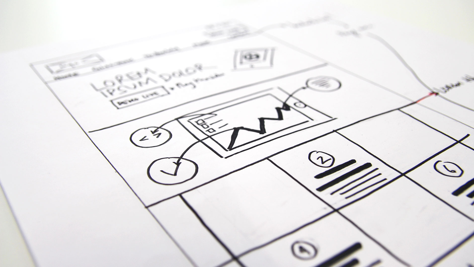 Wireframe du nouveau site internet de Lintao