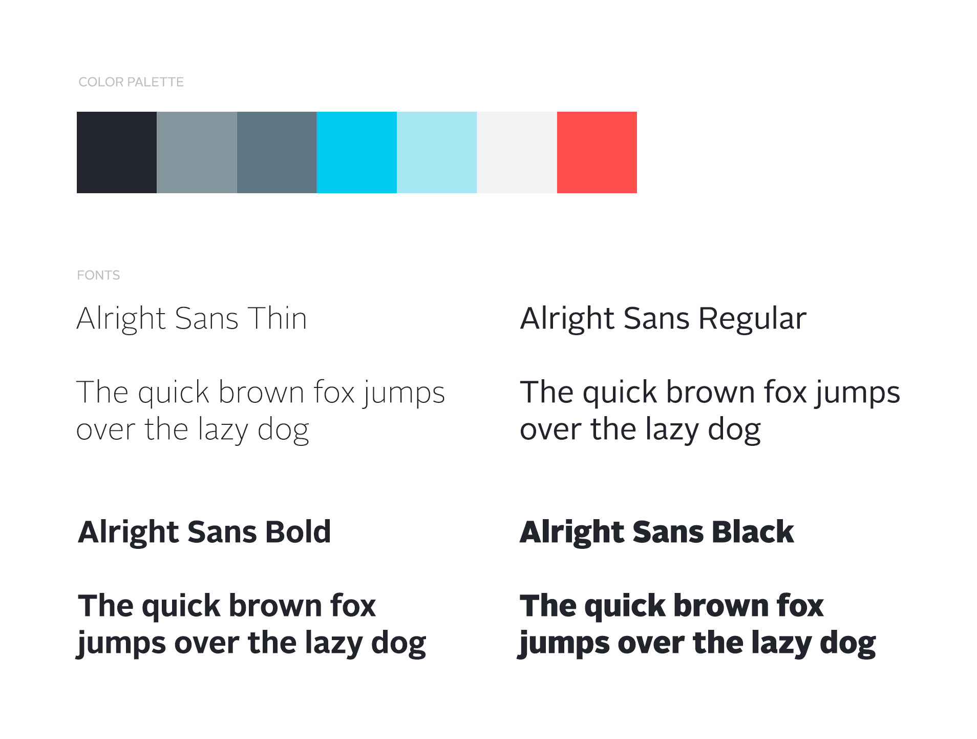 Palette des couleurs choisies pour le nouveau branding de Lintao.