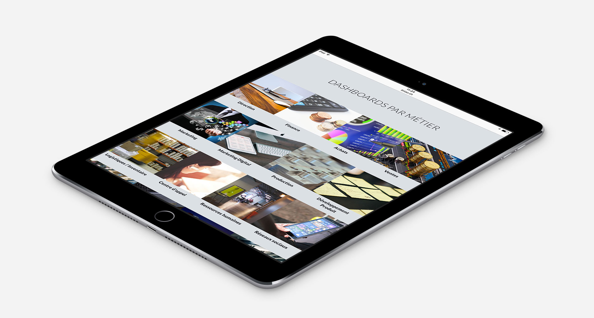 Visuel du nouveau site de Lintao sur tablette