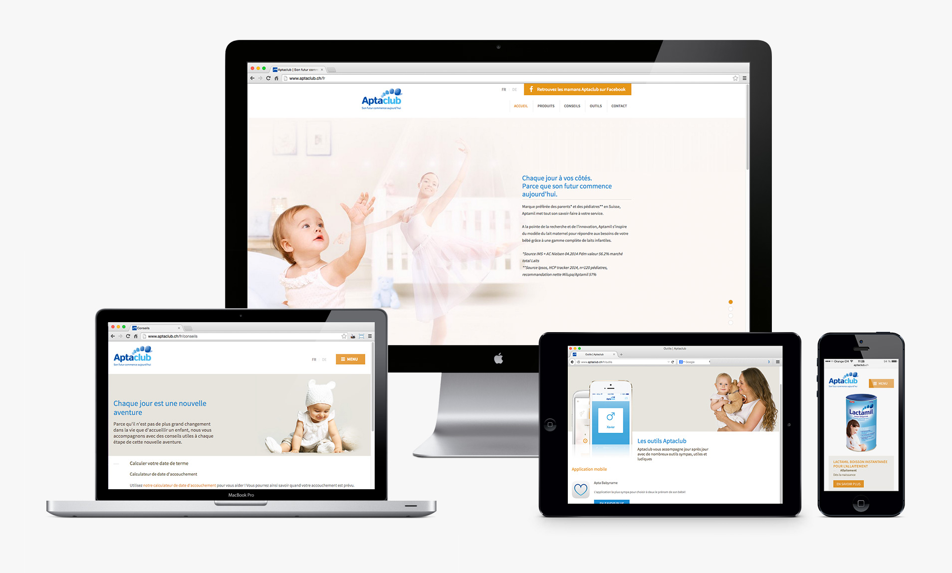 Site Internet Aptaclub 2 Site internet Aptaclub en responsive