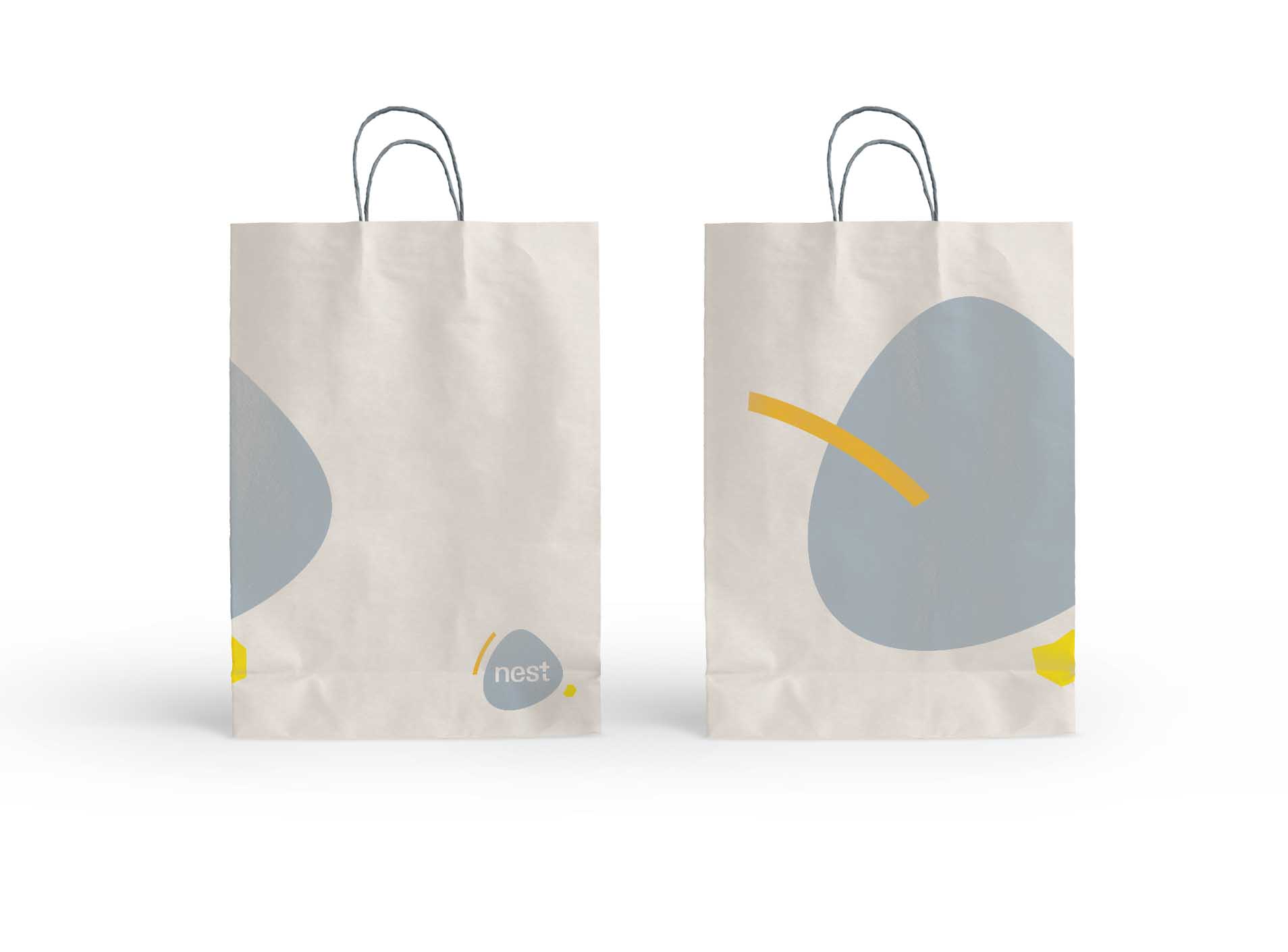 Exemple de travail de recherche d'une identité systémique 15 Sac avec logo
