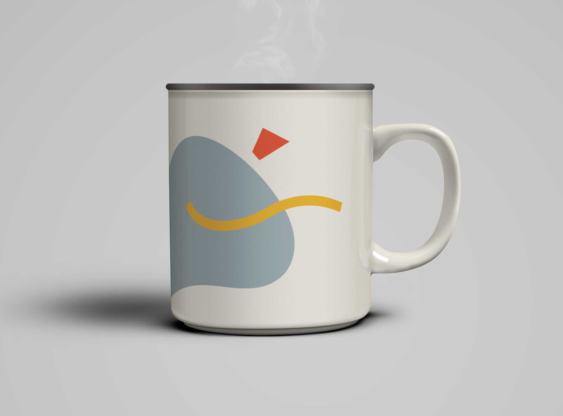 Exemple de travail de recherche d'une identité systémique 16 Mug avec logo