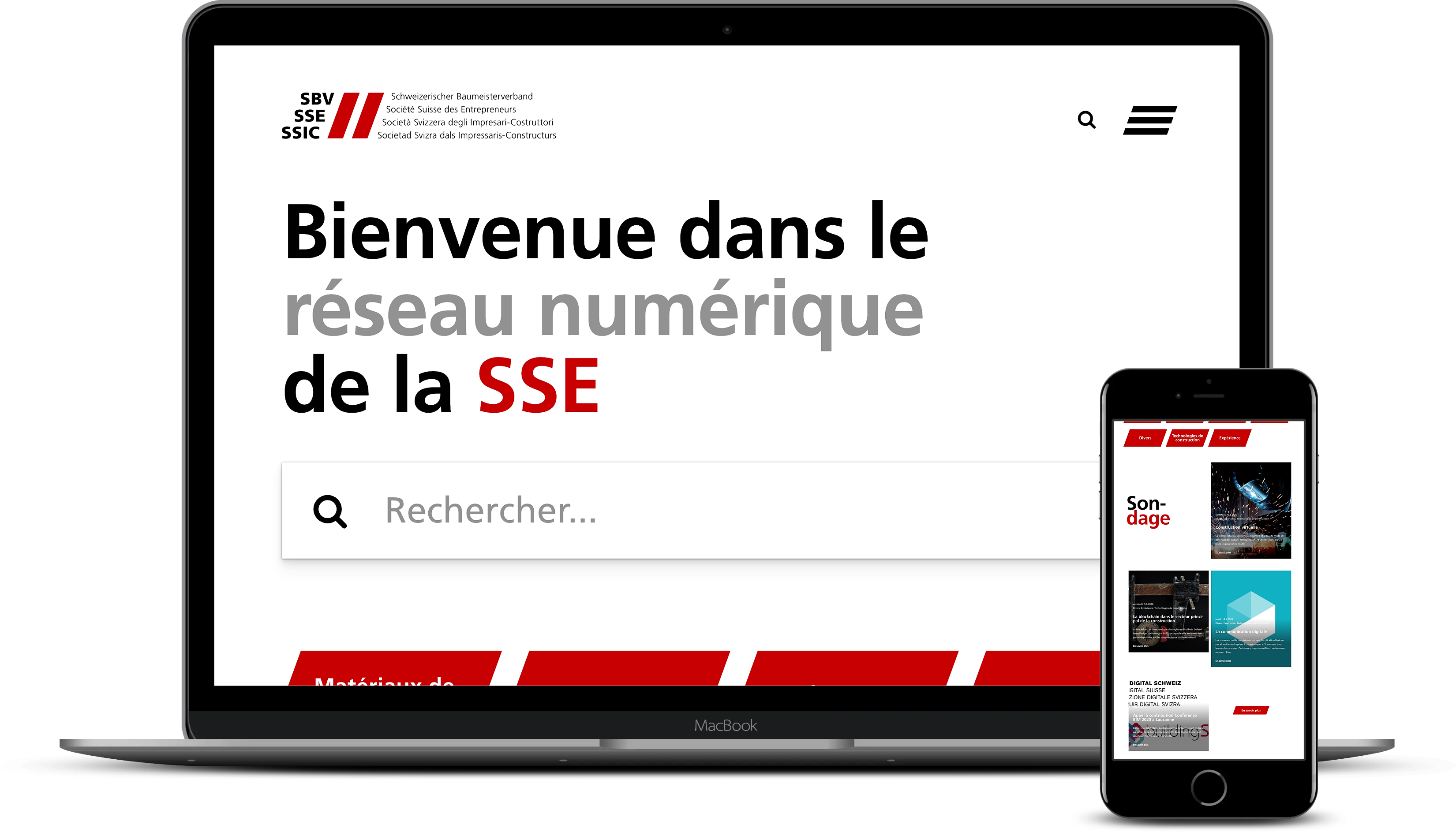 Plate-forme interactive pour la Société Suisse des Entrepreneurs 3 baumeisterverband-website